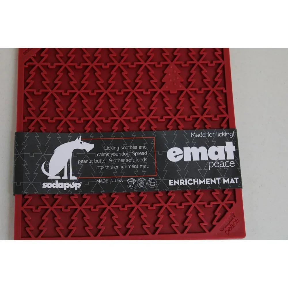 emat Enrichment Mat Dog Sodapup Peace 90592 Red